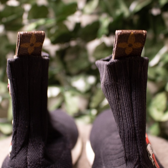 Louis Vuitton Black Heart Sock Sneaker Boots Size EU 39 US 9 - Picture 2 of 4